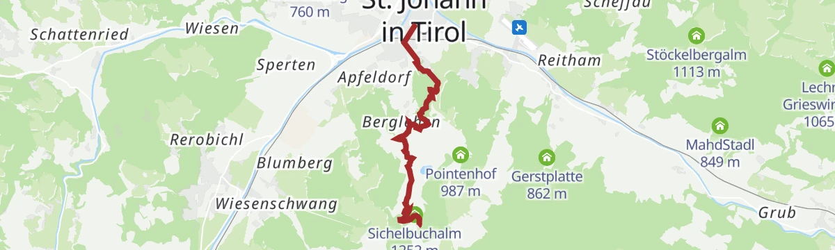 Route map: Almwanderung Angerer Alm